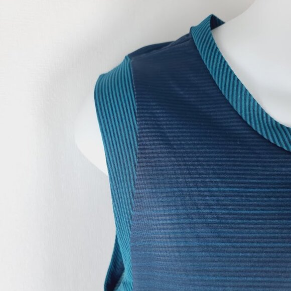 Adidas Women's Dark Blue Mint Parley Sleeveless Athletic Tennis Tank Top Size L - Picture 7 of 13